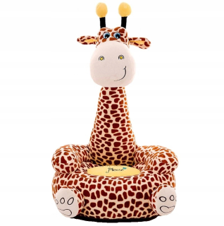 Detské kreslo - Plyšová pouf Sofa kreslo maskot žirafa