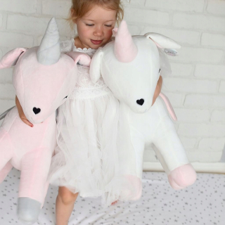 Plyšová Unicorn veľkosť XL - Biela