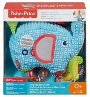 Plyšový slon hrkálka FDC58 Fisher Price