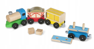 Drevená dráha pre deti - Vlaková nákladná doprava Bobasa 10705 Melissa a Doug