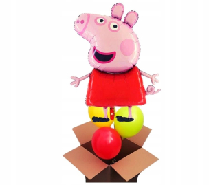 Balóny na párty - Balónová pošta zásielku darček s héliom Peppa Pig
