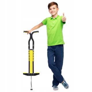 Hopsadlo, skákadlo - Pogo Stick žltý jumper pre zábavu do 70 kg