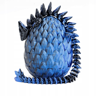 Pohyblivý krištáľový drak s dračím vajcom BLUEBERRY Veľkosť L