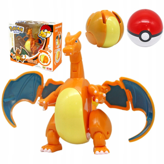 Skladacia figúrka Pokémona Charizarda na Pokeball Clip