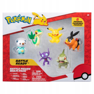 Balíček Pokemon BATTLE FIGURE 6 – obsahuje 2-palcový Sableye, Axew, Snivy, Tepig,