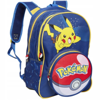 Pokemon batoh 43 cm Pikachu s dvomi priehradkami Pikachu Pokeball Priestranný HIT
