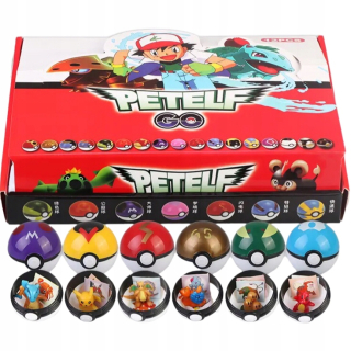POKEMON 12 POKEBALOVÝCH KUSOV + 12 FINIEK