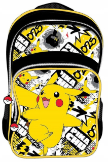 Pokemon Safta viackomorový školský batoh biely, čierny, odtiene žltej a zlatej, 22 rokov