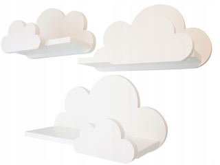 Poličky Cloud x3 Moliland Moli Prestige biela