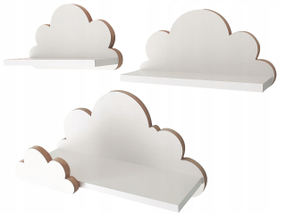 Polica do detskej izby - Police Cloud Zest 3 Art Laguna Police Cream