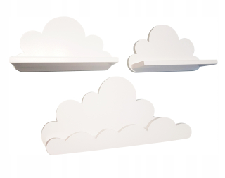 Polica do detskej izby - Cloud police nastaviť 3 ks. Police oblaku maloletého