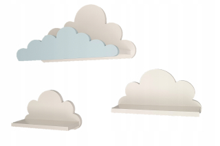 Polica do detskej izby - Cloud Skladová sada 3 kusov Venezja - Premium
