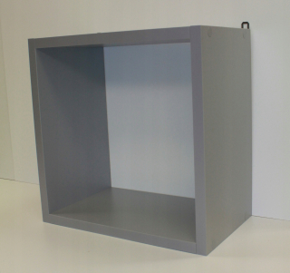 Polica do detskej izby - Square Police Gray Metallic 35x35 Kubik Hit