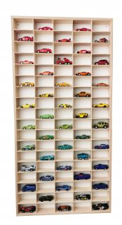 Polica do detskej izby - Police na Resoraki / Hot Wheels / auto - vertikálne