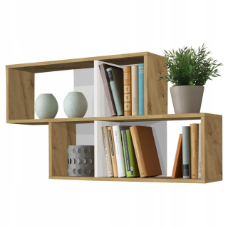 Polica do detskej izby - Polica s 4 boxmi Oak White Shine Vidaxl