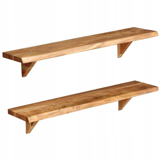 Polica do detskej izby - Police 2 ks. 90x20x16cm Acacia drevo Vidaxl