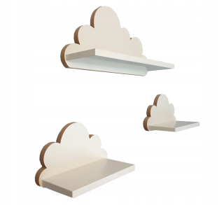 Polica do detskej izby - Police oblaku, 3x police cloud medvedík