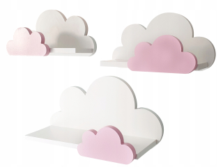 Polica do detskej izby - Police Clouds Set 3x police Mole Premium Cloud