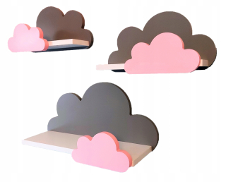 Polica do detskej izby - Police Cloud Set 3x police Mole Cloud