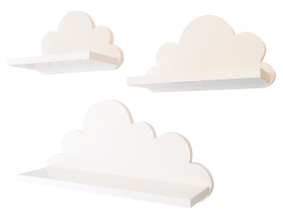Polica do detskej izby - Police Clouds Kit Shelf Misia zhluku Prestige