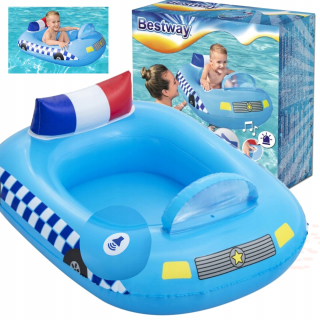 Pontonik Polícia Boat Sound 97cm x 74cm deti
