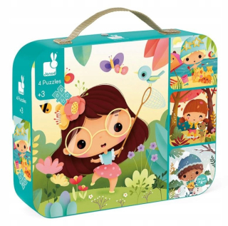 Seasons Puzzle v kufri 4 Janod 3+ puzzle