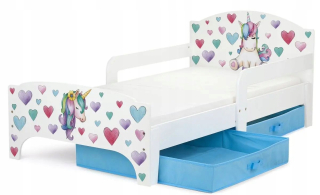 Posteľ Leomark Unicorn 77,5 x 143 cm biela