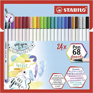 Premium Fibretip pero Stabilo Pen 68 Brush peňaženka
