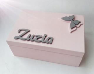 Úložný box - Darček pre dievčatá, dar box s názvom 3 D