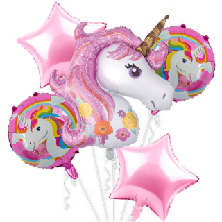 Balóny na párty - Darček s balónikmi Unicorn + gumovou Unicorn