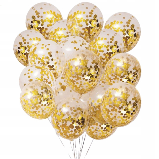 Balóny na párty - Profesionálne Balloons Confetti Golden veľké 100 ks