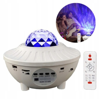 LED projektor nočnej oblohy - Hviezdny LED hviezdny projektor - oceánsky Bluetooth reproduktor