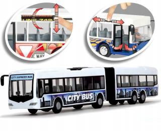 Detský autobus, trolejbus - Kĺbový autobus City Express 46cm White Dickie