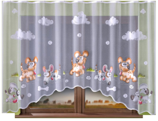 Záclony do detskej izby - Pes Harance firana 300x150cm (Ready)