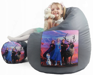 Detský sedací vak - pufa - PUFA Retail ples poufs ples Gift Land of Ice