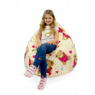 Detský sedací vak - pufa - Baby Pouf Love Sako Bears Srdce Sack XL