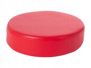 Detský sedací vak - pufa - Round punku - červená farba