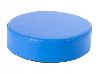 Detský sedací vak - pufa - Round punku - modrá farba