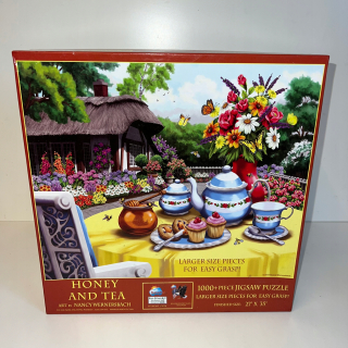 Puzzle 1000 MED A ČAJ po zložení, veľké kusy SLUNCE OUT