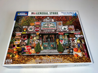 Puzzle 1000 VŠEOBECNÉ OBCHODU väčšie dieliky po zložení BIELA HORA z USA
