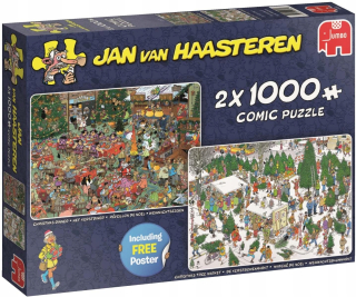 Puzzle 2 x 1000 lyžíc. JAN VAN HAASTEREN Świąteczne p