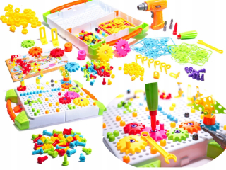 Puzzle podložky v 4W1 + kufor + skrutkovač 181 el.