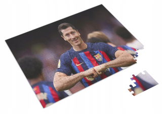 Puzzle Robert Lewandowski Barcelona + Menná krabička A3 252 ks.