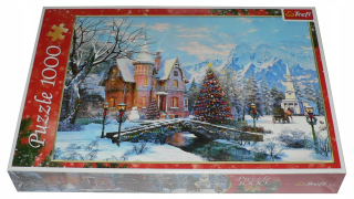 Puzzle TREFL 1000 VIANOČNÝCH VIANOC NA HORÁCH