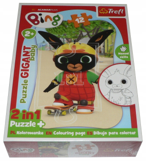 TREFL 12 GIANT BABY puzzle 40x60 cm - BING - 2v1