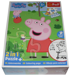 Puzzle TREFL 36 GIANT 58x84 cm PEPPA PIG - 2v1