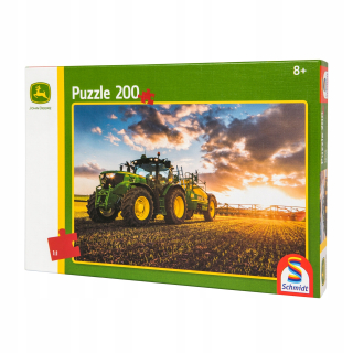 Puzzle, John Deere 6150R traktor s vozidlom 200 ELEM.