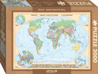 Puzzle Mapa World 2000 EL, veľké 97 x 67 cm