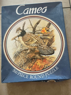 Teile Bitar Ruffed Grouse Cameo tetrov 500 okrúhle puzzle