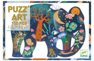Puzzle lepenka umelecké slon 150 el. Djecz
